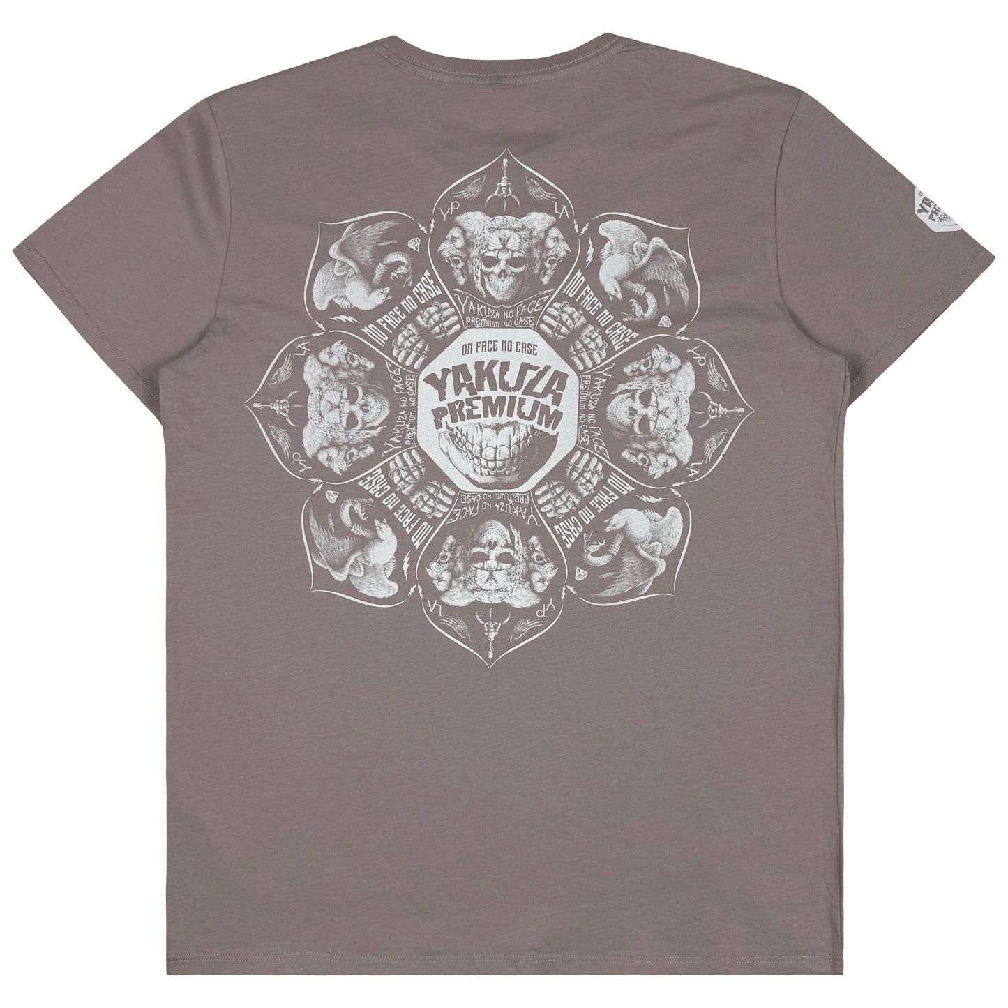  Yakuza Premium T-Shirt Helrose mit Brustprint und grossem Rückenmotiv