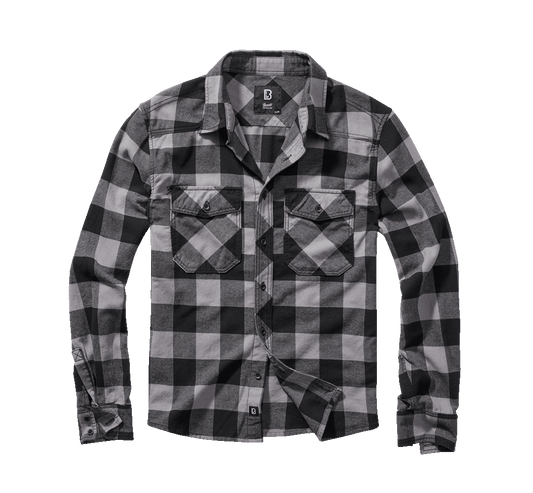 Brandit Hemd Shirt weiss schwarz kariert