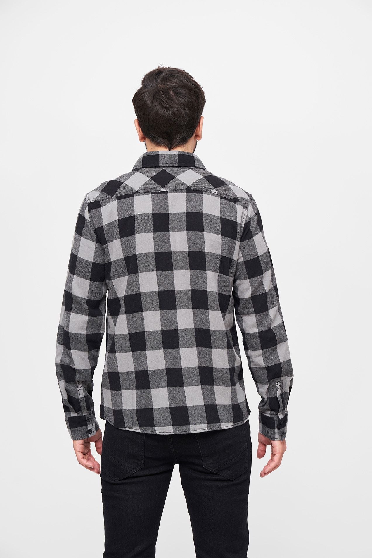 BRANDIT Check Shirt Long Sleeve - Schwarz/Grau