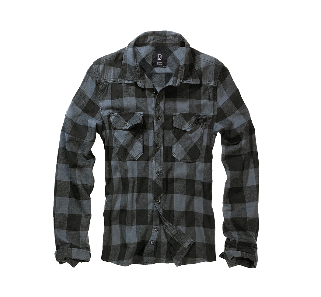 BRANDIT Check Shirt Long Sleeve - Schwarz/Grau