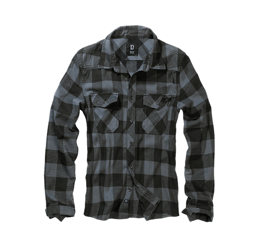 BRANDIT Check Shirt Long Sleeve - Schwarz/Grau