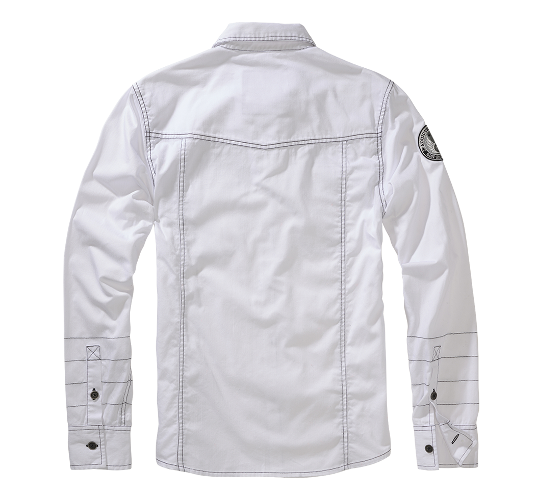 BRANDIT Luis Langarmhemd Weiss - Stylisch für Freizeit & Outdoor