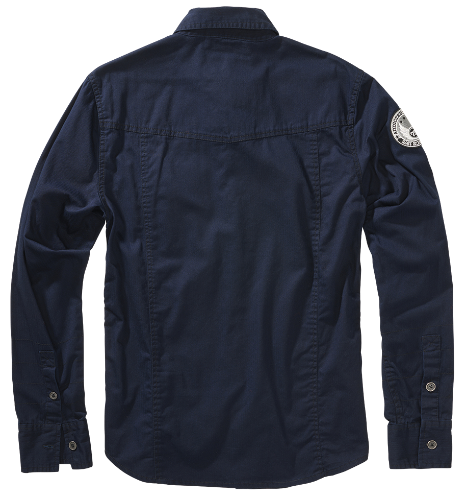 BRANDIT Luis Langarmhemd Navy - Stylisch für Freizeit & Outdoor"