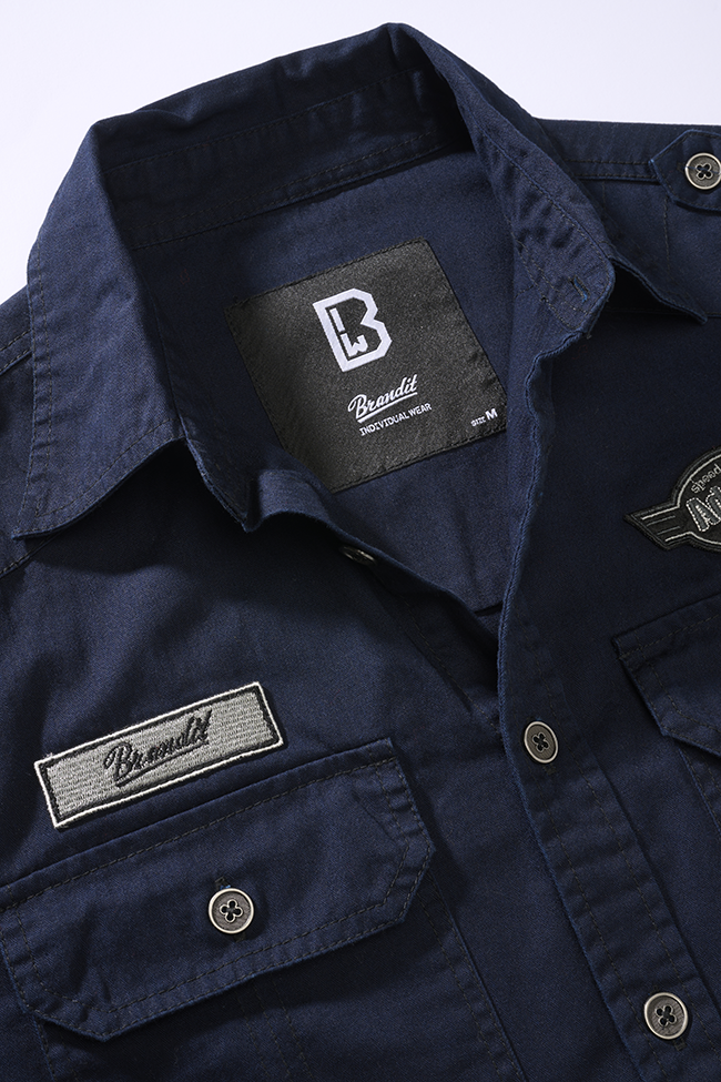 BBRANDIT Luis Langarmhemd Navy - Stylisch für Freizeit & Outdoor"