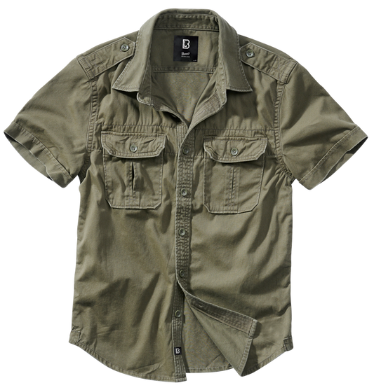BRANDIT Vintage Short Sleeve Shirt Olive