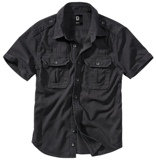 BRANDIT Vintage Short Sleeve Shirt Schwarz