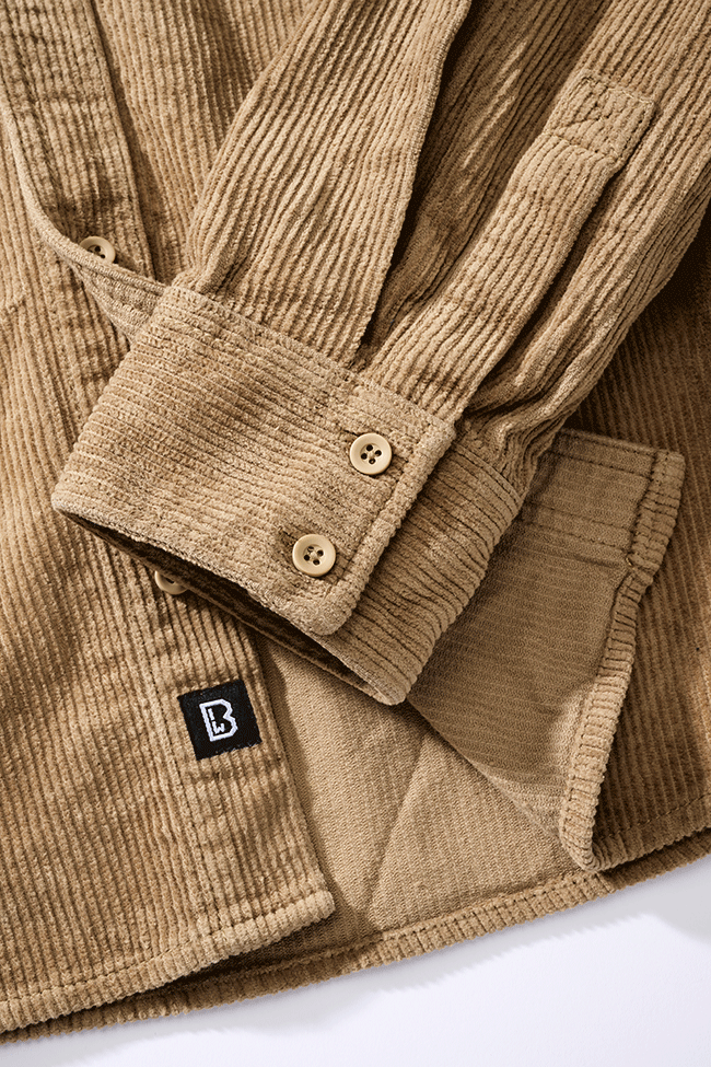 BRANDIT Cordhemd Camel: Zeitloses Langarmhemd aus Baumwolle mit Brusttaschen – klassischer Look für bluepalm.ch