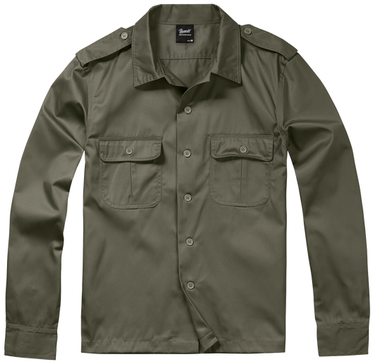 BRANDIT US Shirt Long Sleeve Olive