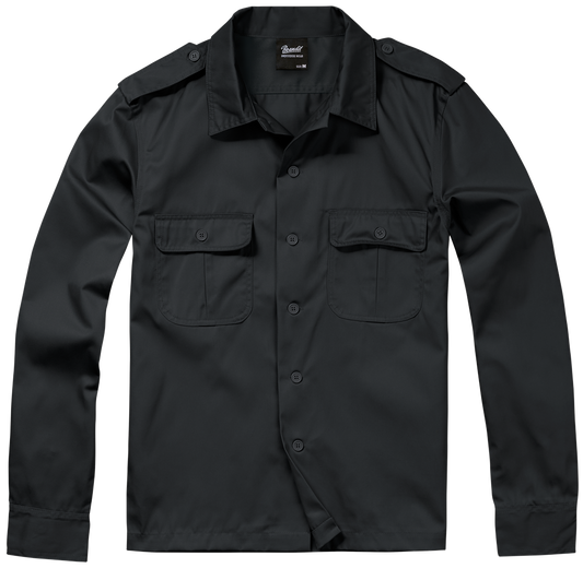 BRANDIT US Shirt Long Sleeve Schwarz