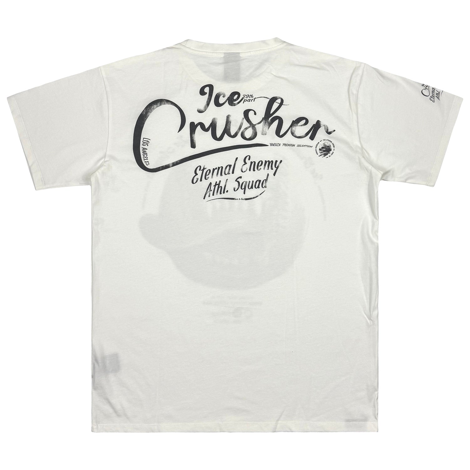 Rückseite von Off-White Yakuza Premium T-Shirt mit Ice Crusher Print.