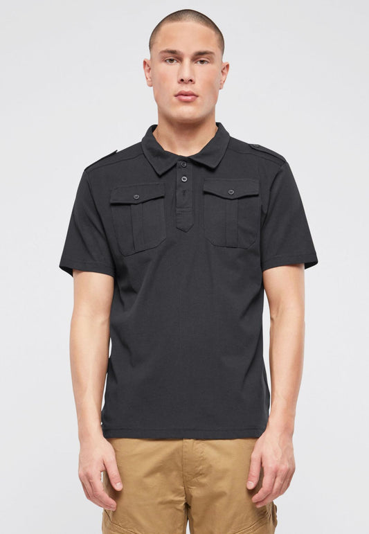 BRANDIT Jon Poloshirt Short Sleeve Schwarz