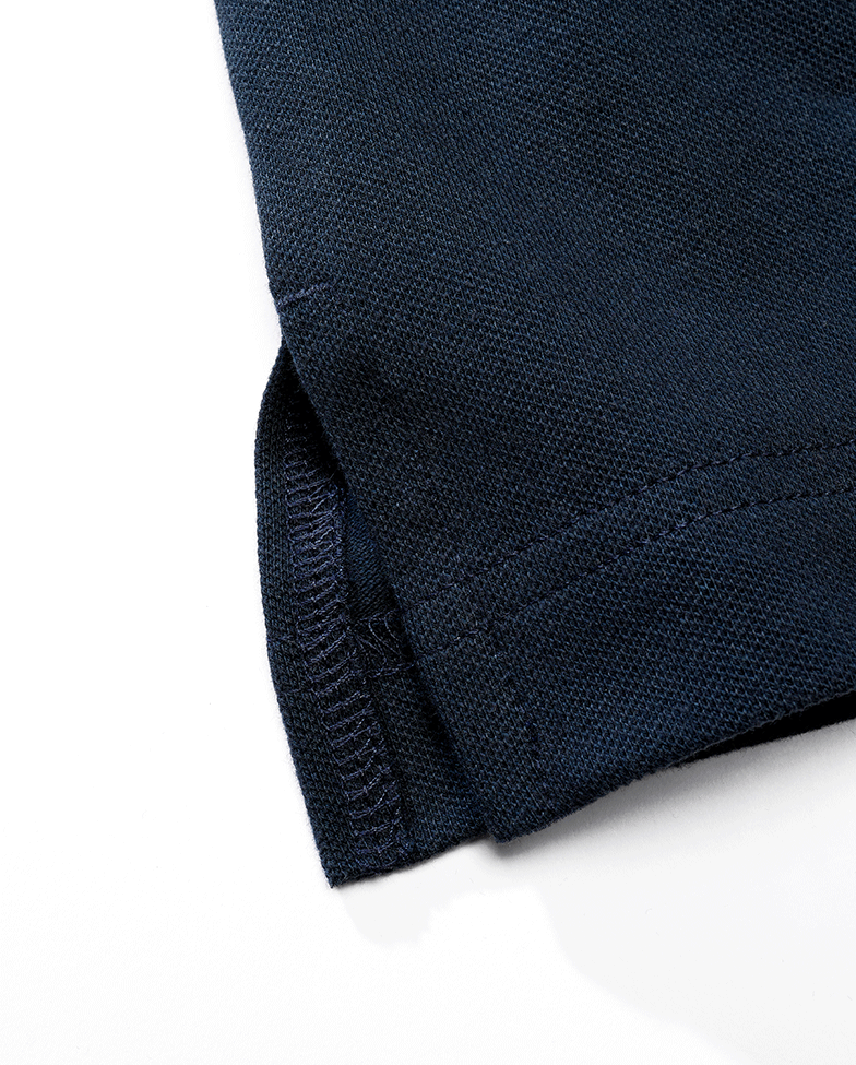 Brandit Poloshirt navy, Stehkragen, kurze Ärmel, Knopfleiste, hoher Tragekomfort