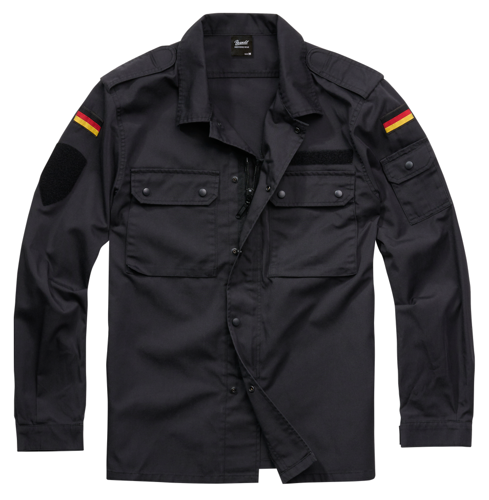 BRANDIT BW Field Tunic Hemd Schwarz