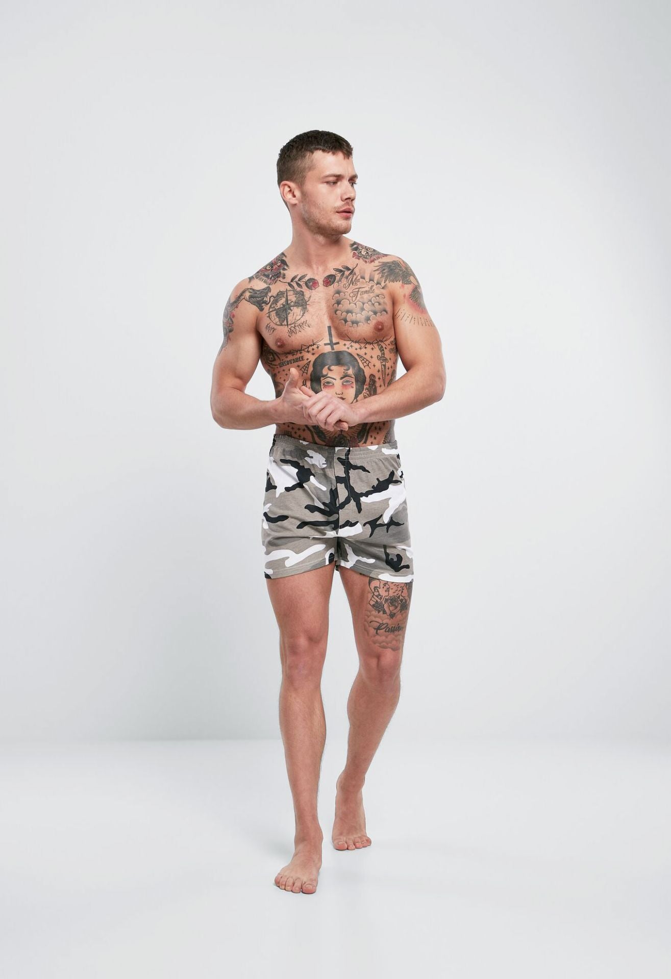 Bequeme Brandit Boxer Shorts in Urban aus hautfreundlicher Baumwolle mit elastischem Bund