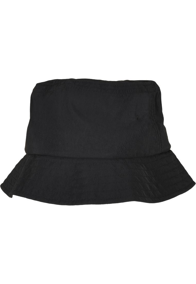 Schwarzer Outdoor Bucket Hat von Flexfit – wasserabweisend.