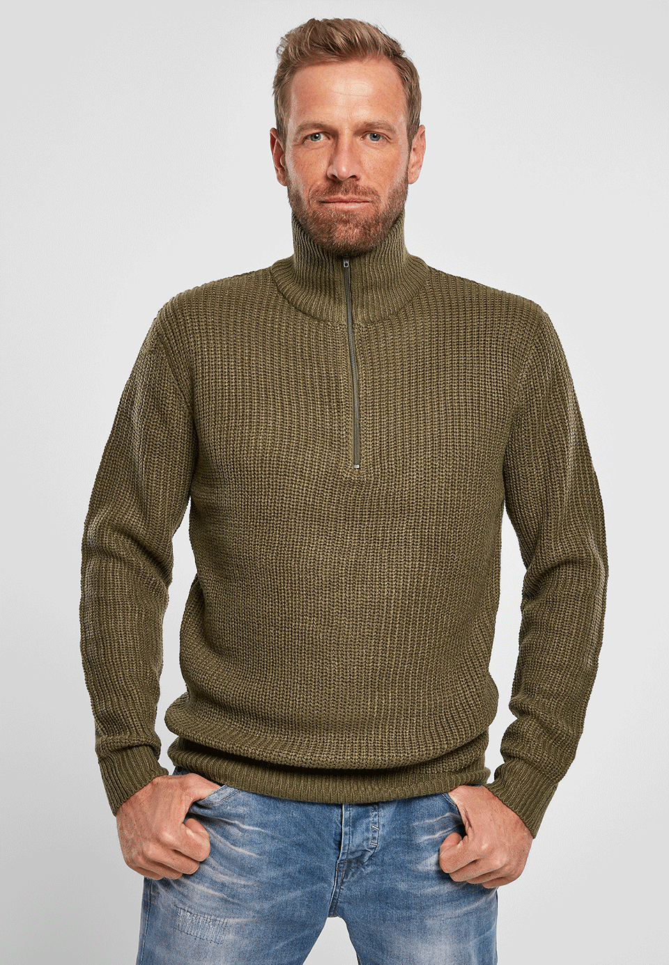 BRANDIT Marine Pullover Troyer Olive