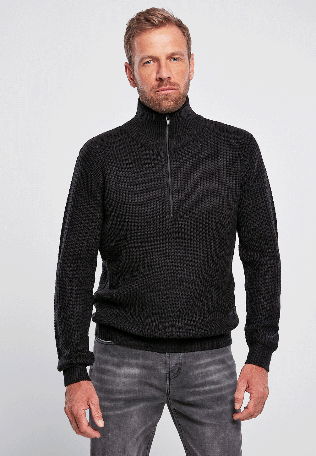 BRANDIT Marine Pullover Troyer Schwarz