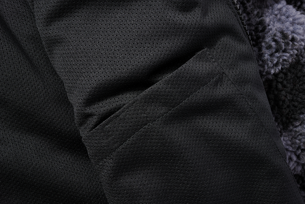 BRANDIT Teddyfleece Jacket Schwarz/Grau