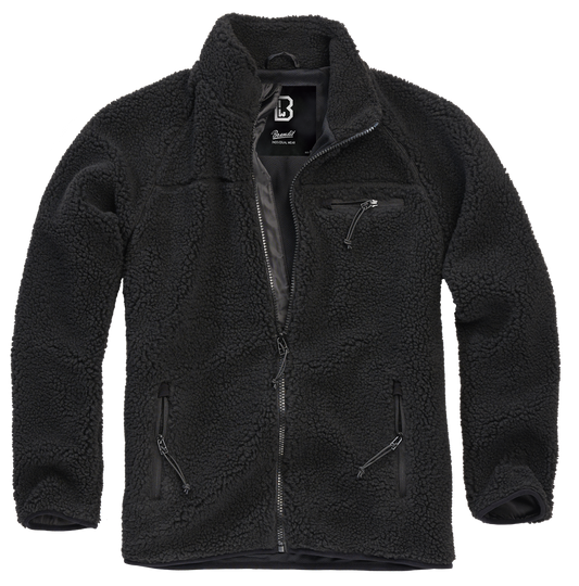 BRANDIT Teddyfleece Jacket Schwarz