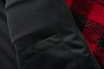 BRANDIT Teddyfleece Jacket Rot/Schwarz