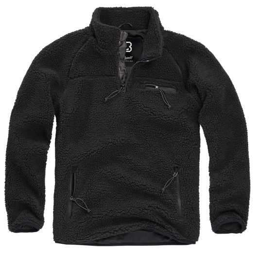 BRANDIT Teddyfleece Troyer Pullover Troyer Schwarz