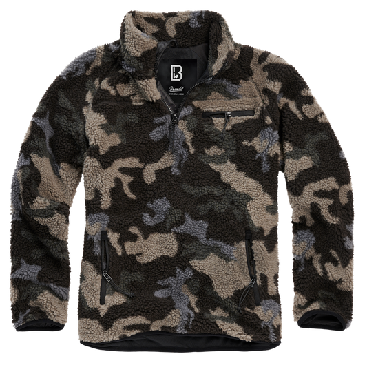 BRANDIT Teddyfleece Troyer Pullover Troyer Darkcamo