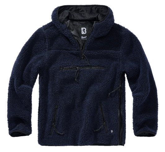 BRANDIT Teddyfleece Worker Pullover Troyer Navy