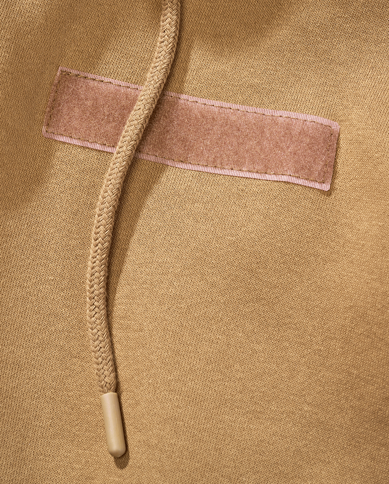 Brandit Sweat Kapuzenjacke camel mit Brust- und Armtaschen, Klettflächen und hohem Tragekomfort