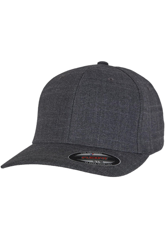 Flexfit Fine Melange Cap in Charcoal – anthrazit-melierte Streetwear Kappe für Sport und Freizeit.