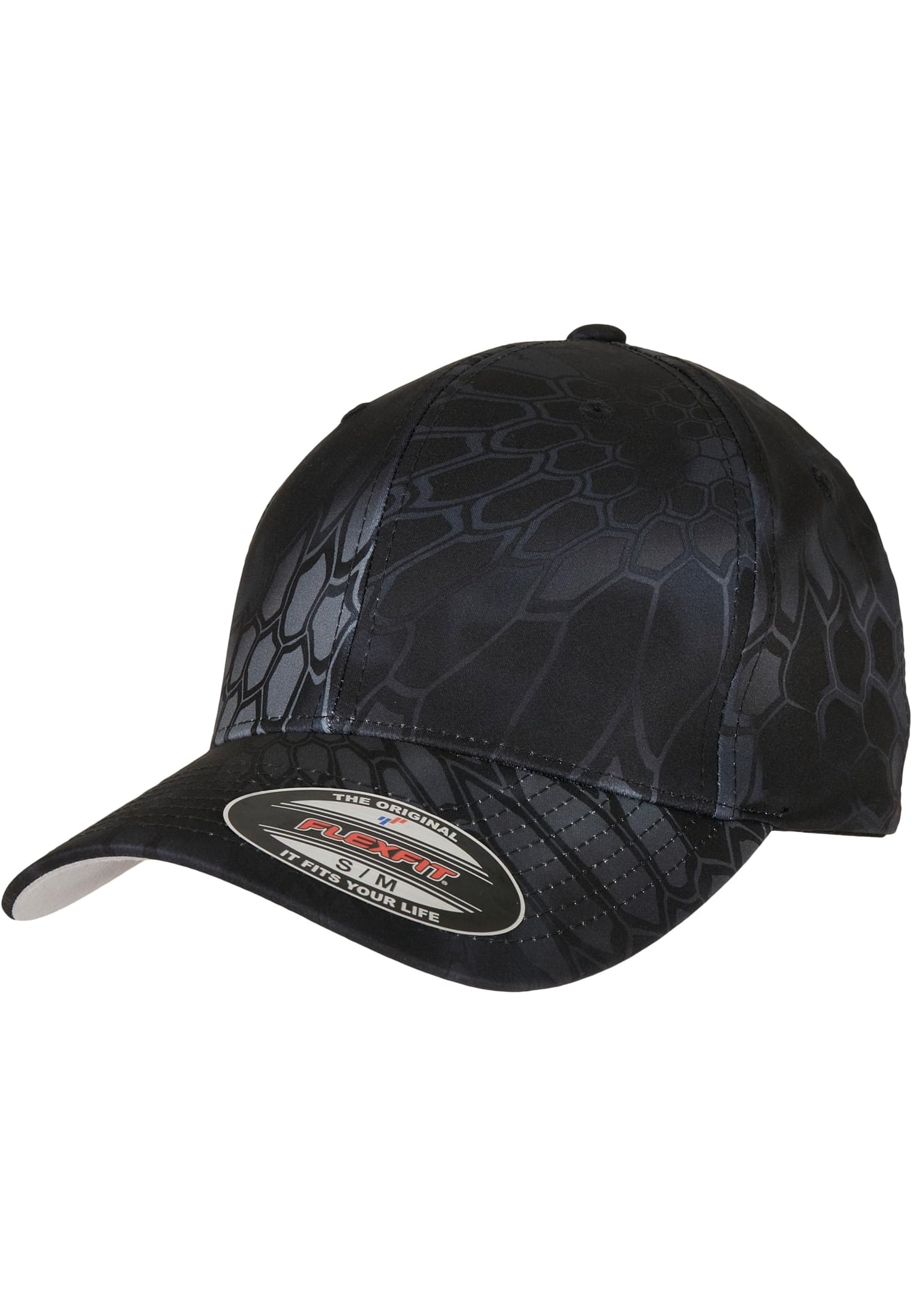 Schwarzes Camouflage Flexfit Cap mit Kryptek Muster.
