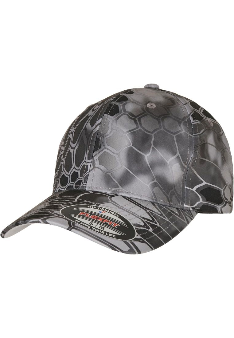 Graues Camouflage Flexfit Cap mit Kryptek Muster.