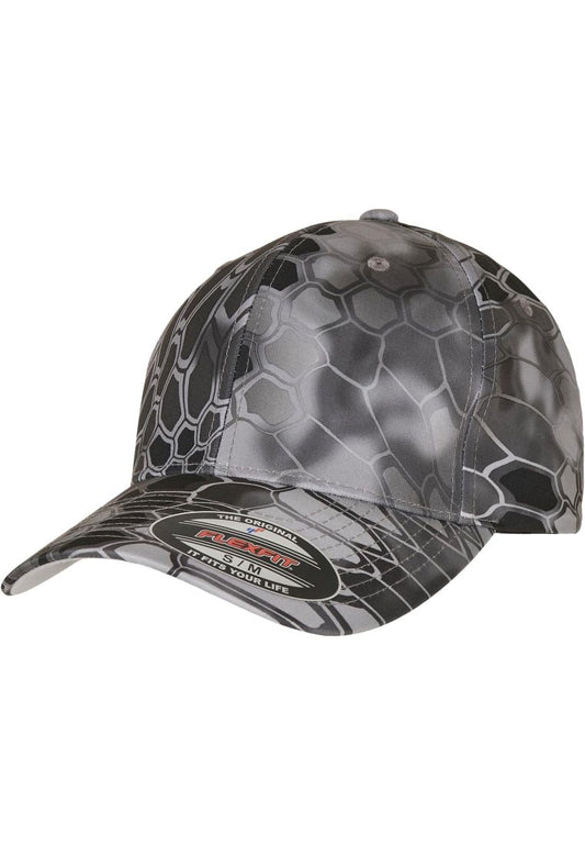 Graues Camouflage Flexfit Cap mit Kryptek Muster.
