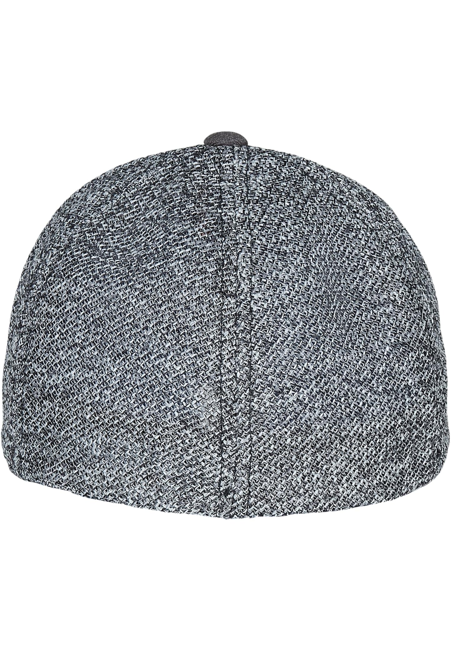 Geschlossene Rückseite der graumelierten Flexfit Trucker Cap.