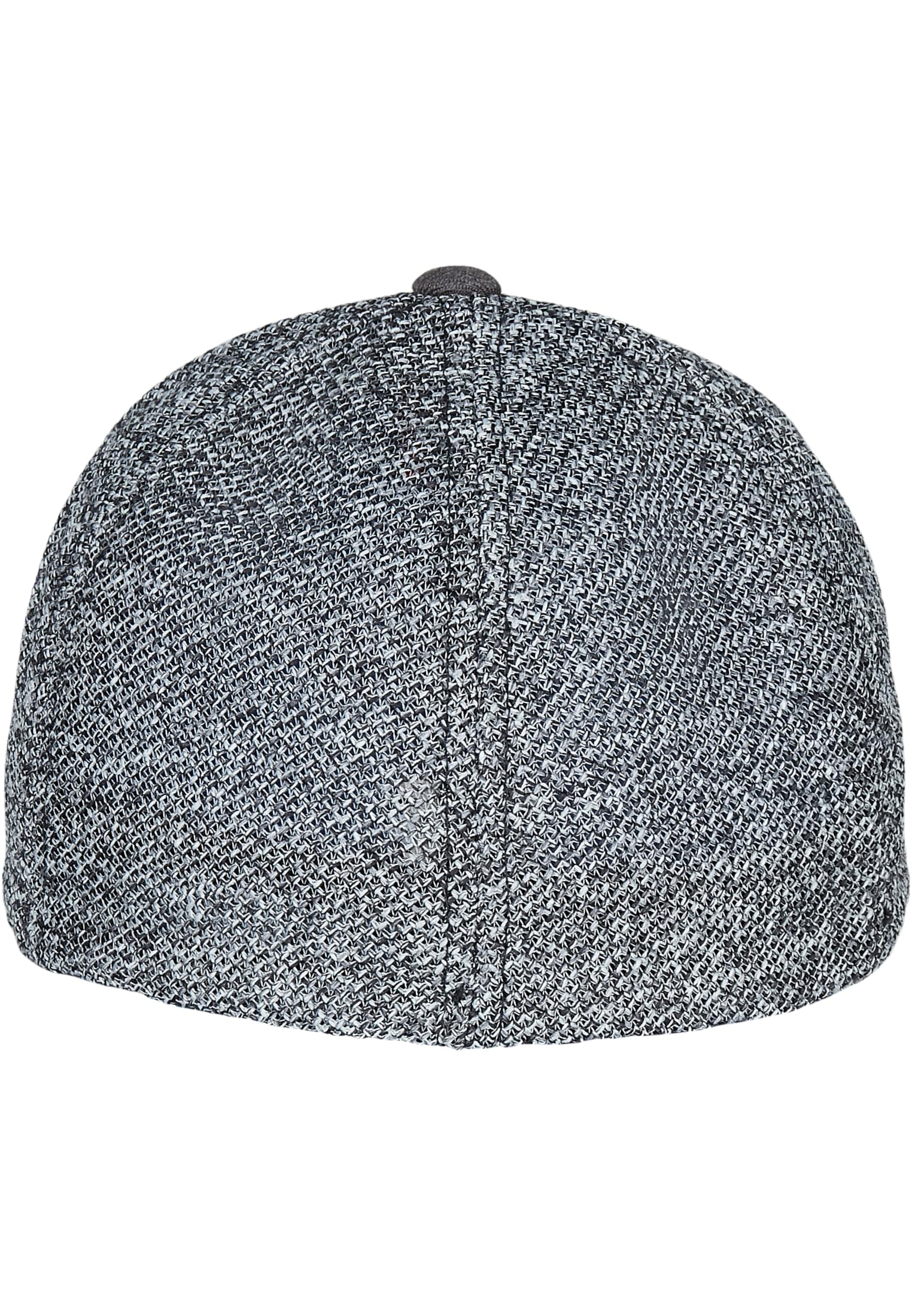 Geschlossene Rückseite der graumelierten Flexfit Trucker Cap.