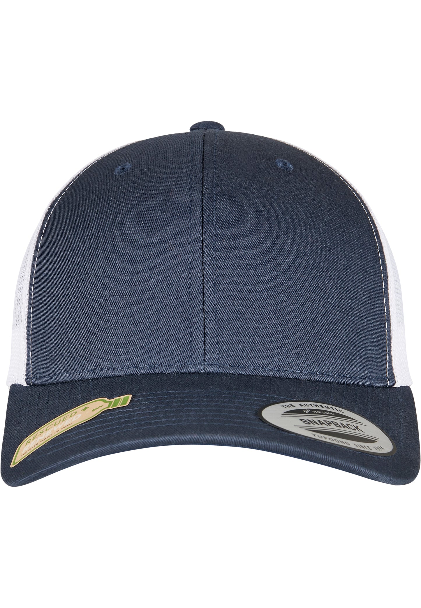 Flexfit YP Classics Essentials Retro Trucker Cap 2-Tone in Navy Blau mit weisser Mesh-Rückseite