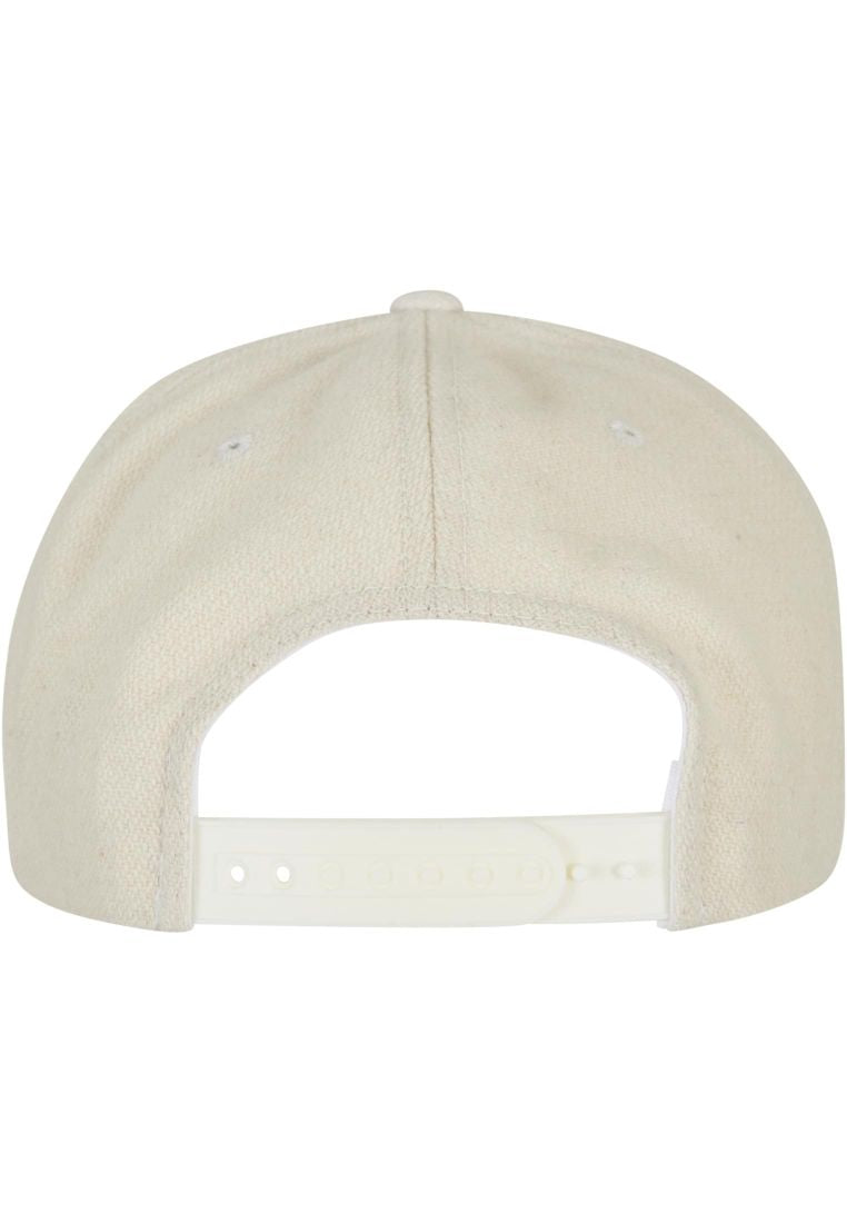 Verstellbarer Plastikverschluss der weissen Flexfit Snapback Cap