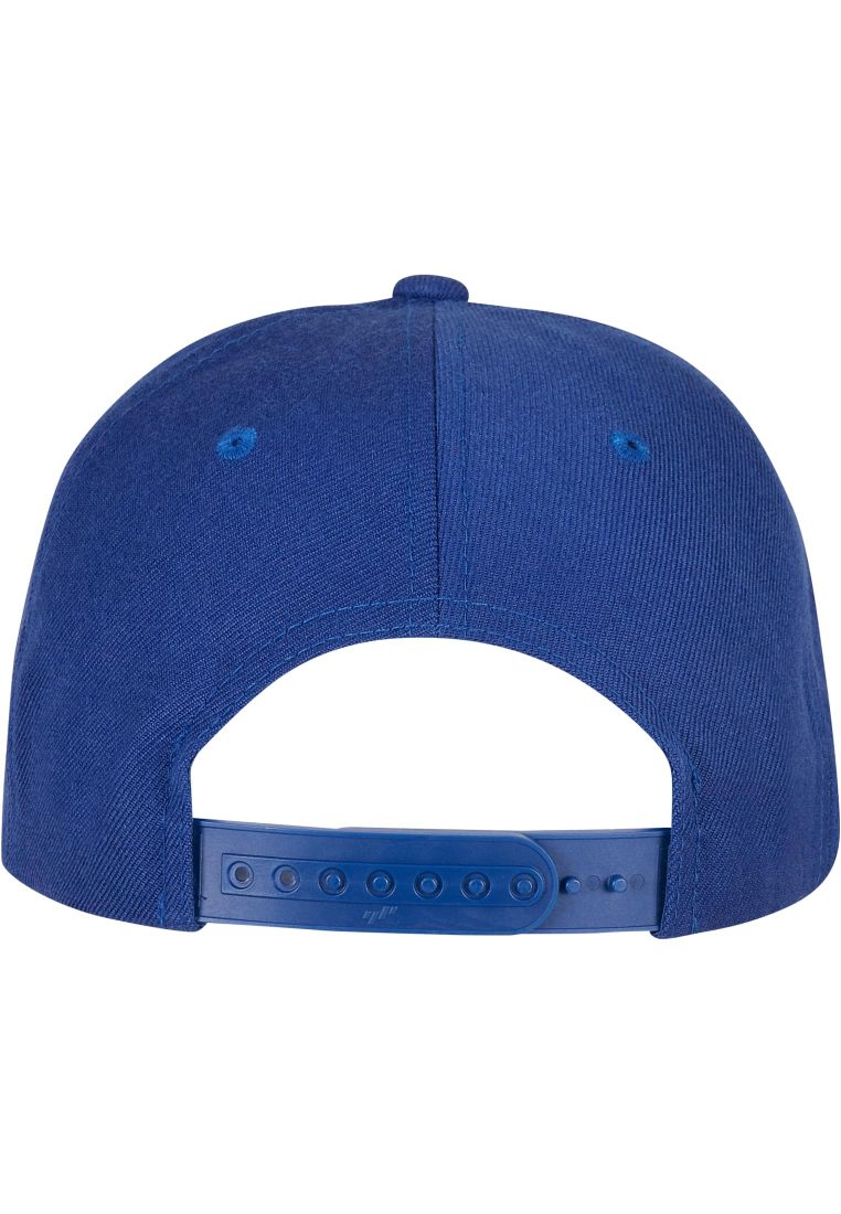 Rückansicht der Flexfit Classic Cap in Royalblau mit verstellbarem Snapback-Verschluss.