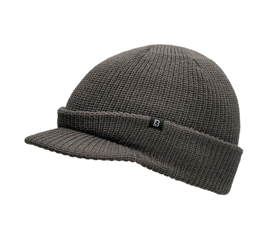 Brandit Shield Cap, anthracite weich, widerstandsfähig, wärmeisolierend, schnelltrocknend, abnehmbarer Trageriemen