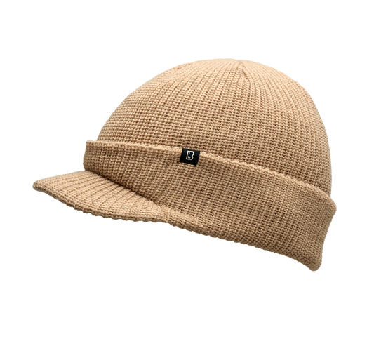 Camel Brandit Shield Cap, weich, widerstandsfähig, wärmeisolierend, schnelltrocknend, abnehmbarer Trageriemen.