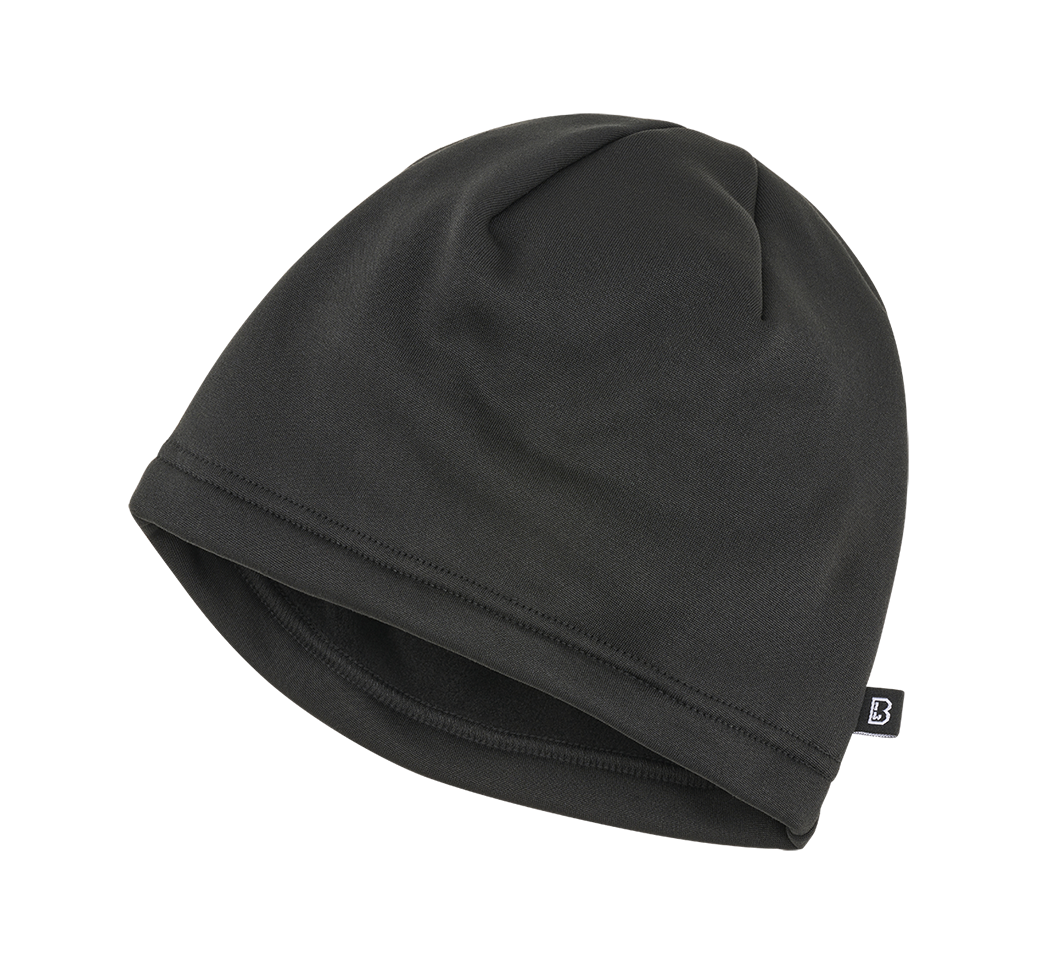 BRANDIT Fleece Mütze Ice Schwarz: Warme, leichte Mütze aus weichem 100% Polyester für kalte Tage