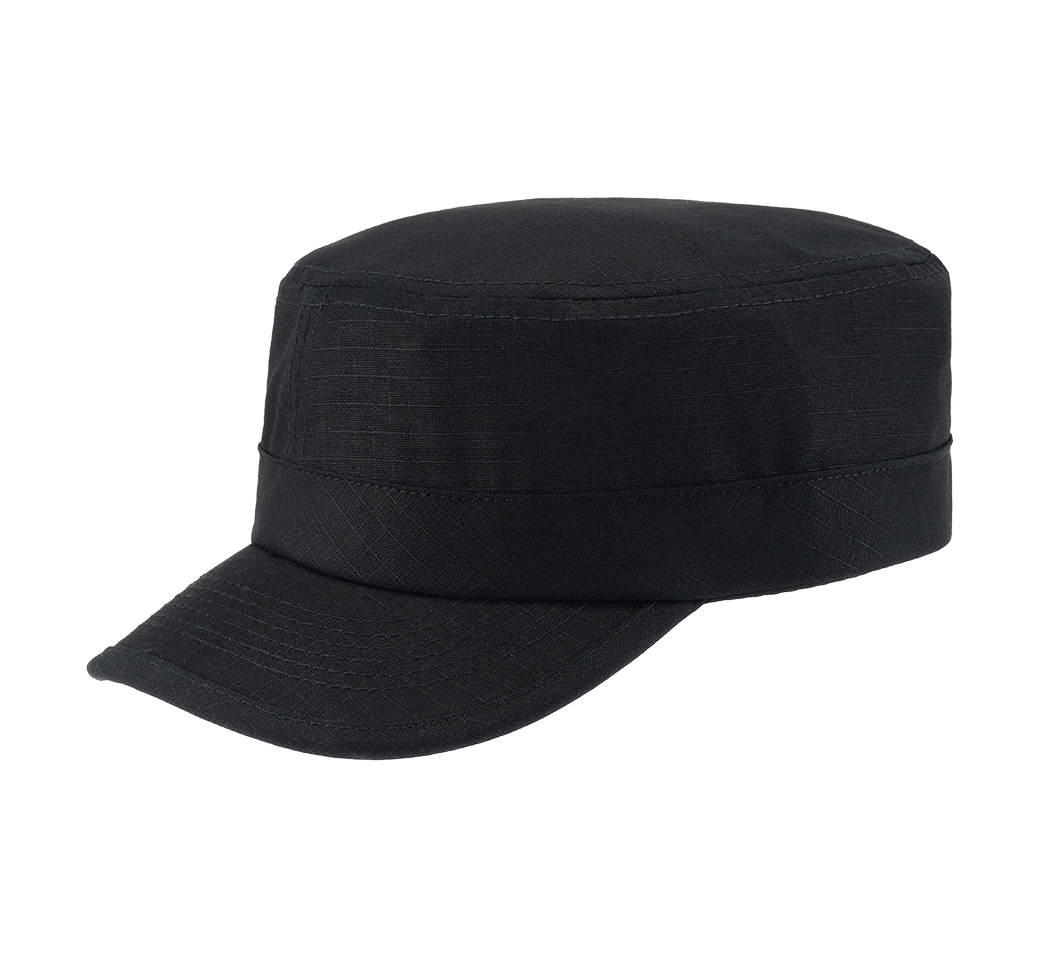 Schwarze Brandit BDU Cap aus Ripstop, atmungsaktiv mit Luftlöchern, robust und komfortabel im klassischen BDU-Stil