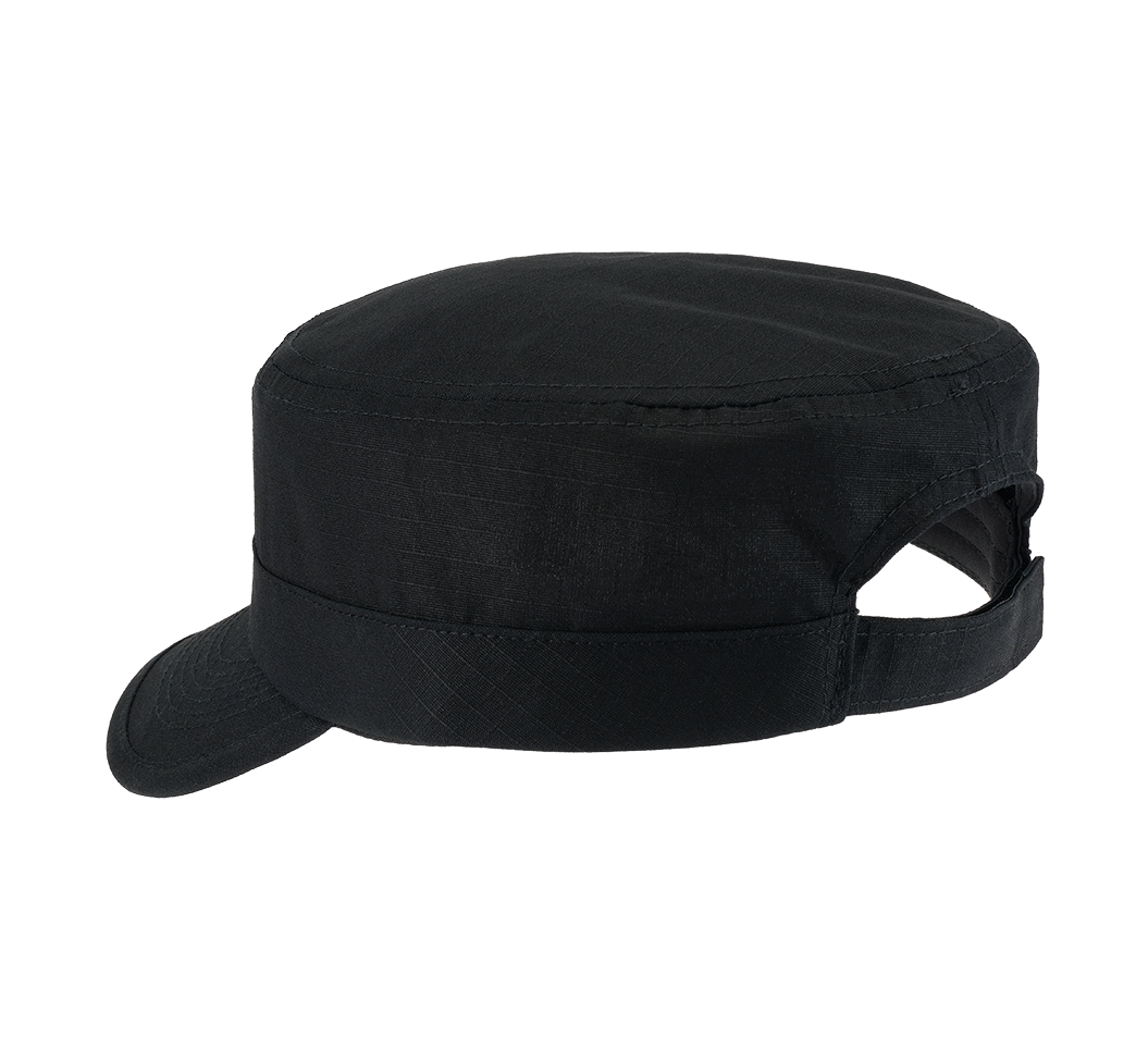 Schwarze Brandit BDU Cap aus Ripstop, atmungsaktiv mit Luftlöchern, robust und komfortabel im klassischen BDU-Stil