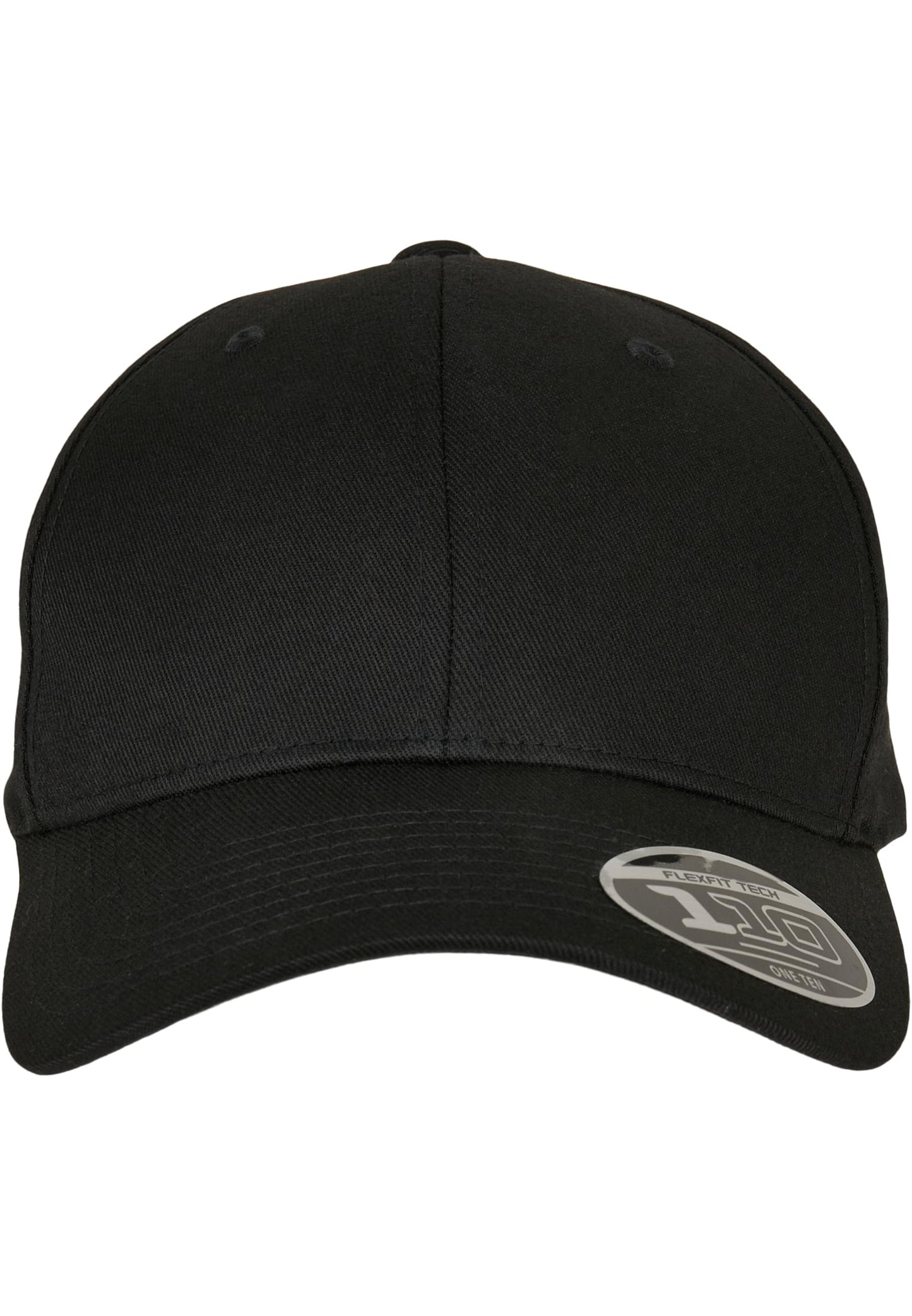 Flexfit 110 Curved Visor Snapback Cap Black Vorderansicht