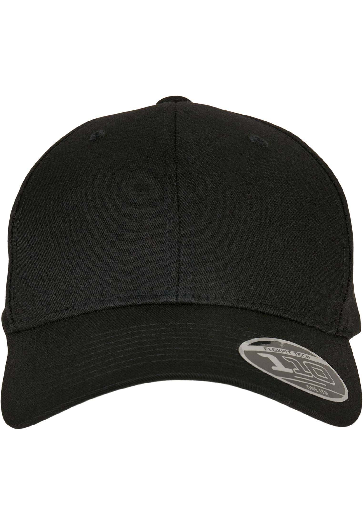 Flexfit 110 Curved Visor Snapback Cap Black Vorderansicht