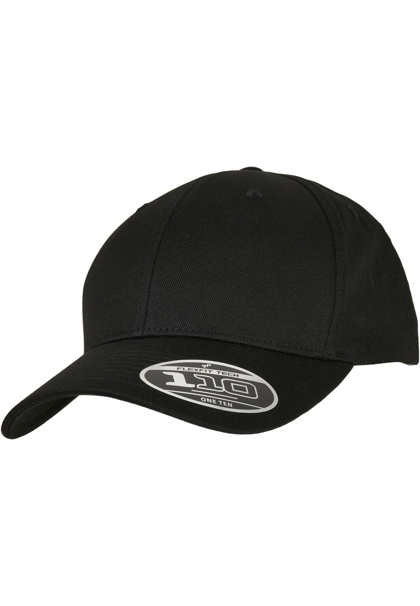 Flexfit 110 Curved Visor Snapback Cap Black Schrägansicht