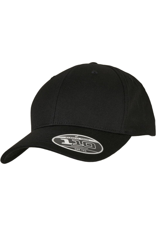 Flexfit 110 Curved Visor Snapback Cap Black Schrägansicht
