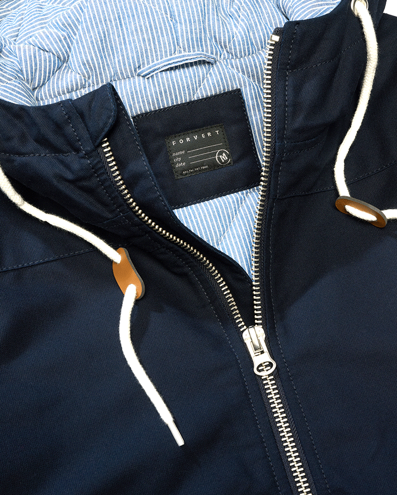 Brandit Navy Herrenjacke mit warmem Baumwollfutter, Kapuze und sportlichem Look – perfekt für Alltag, Outdoor und kalte Tage
