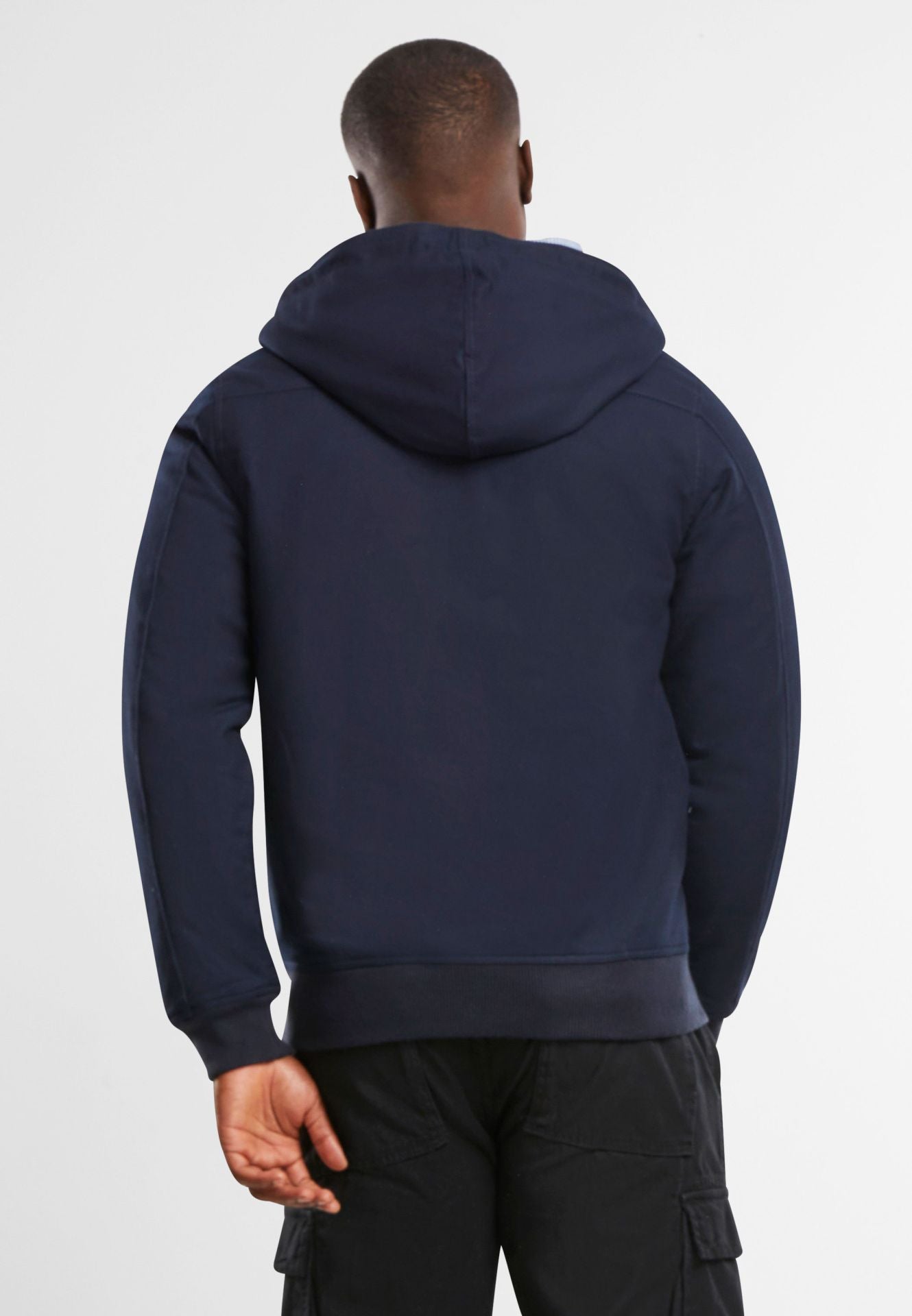 Brandit Navy Herrenjacke mit warmem Baumwollfutter, Kapuze und sportlichem Look – perfekt für Alltag, Outdoor und kalte Tage