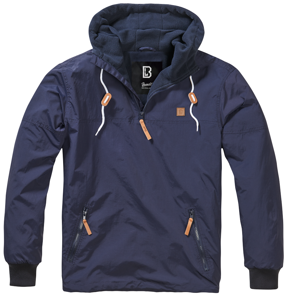 Brandit Windbreaker Luke Navy: Wasserabweisend mit warmem Fleecefutter