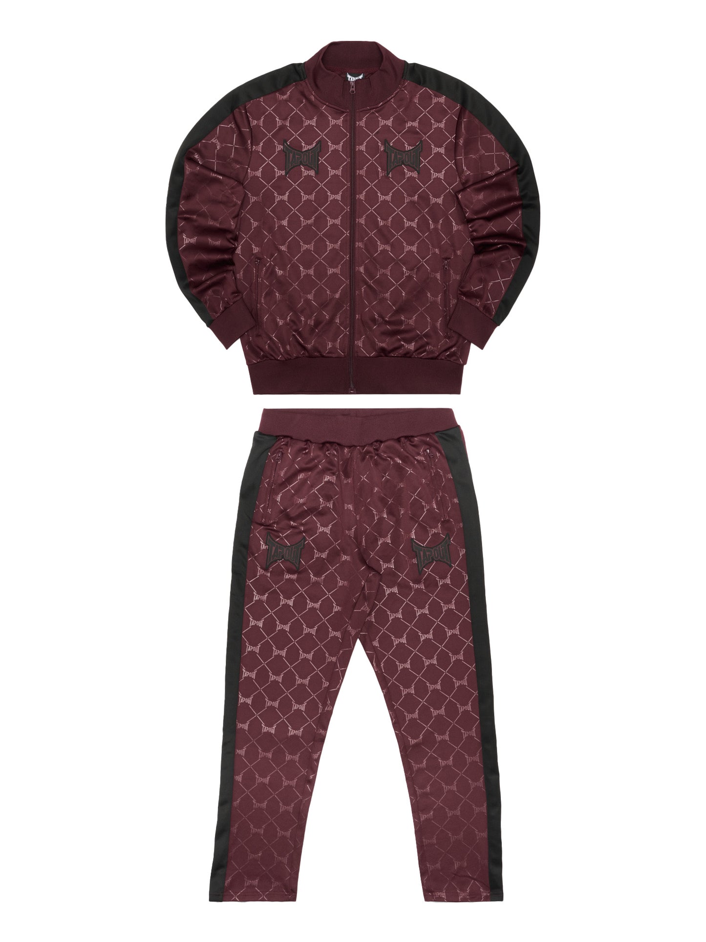 Tapout Herren Jogginganzug Oxblood in normaler Passform